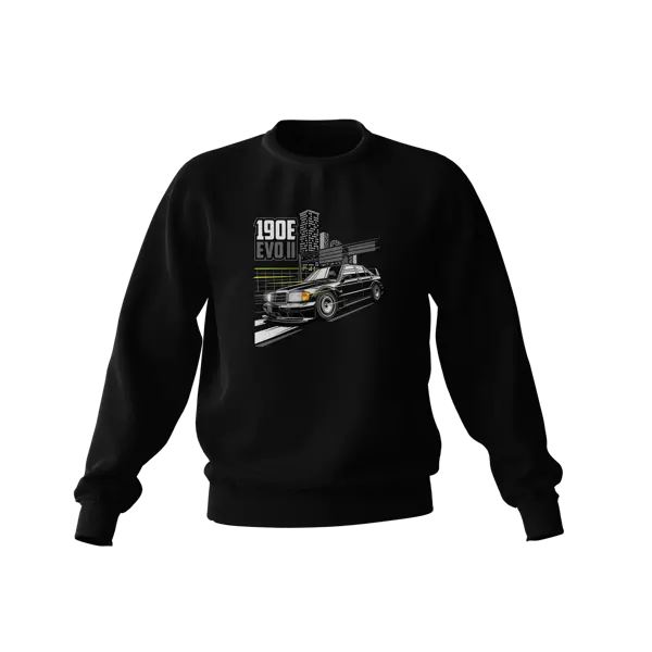 Schwarzes Mercedes W201 E190 AMG EVOII Sweatshirt 