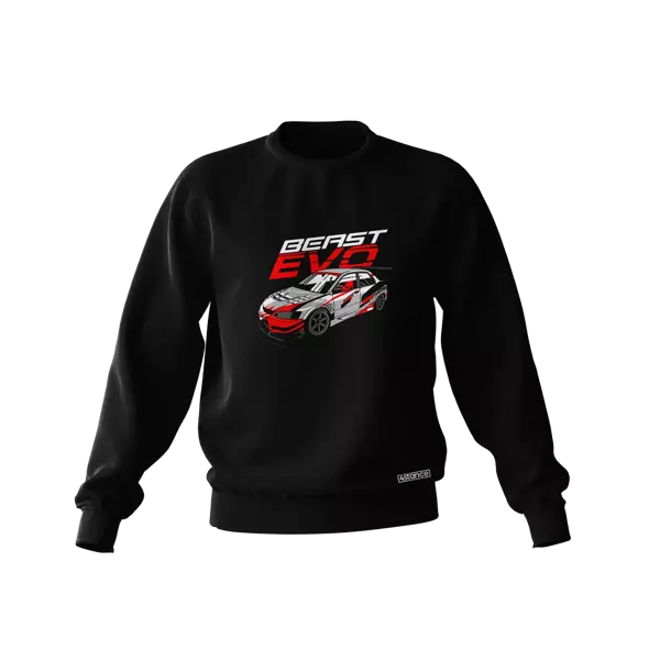 Schwarzes Mitsubishi Lancer EVO VIII BEAST VOLTEX Sweatshirt