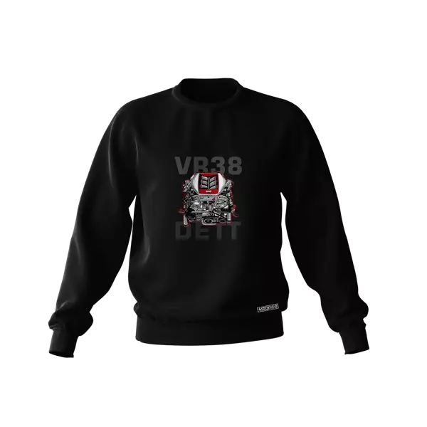 Schwarzes Motor-Sweatshirt VR38 DETT