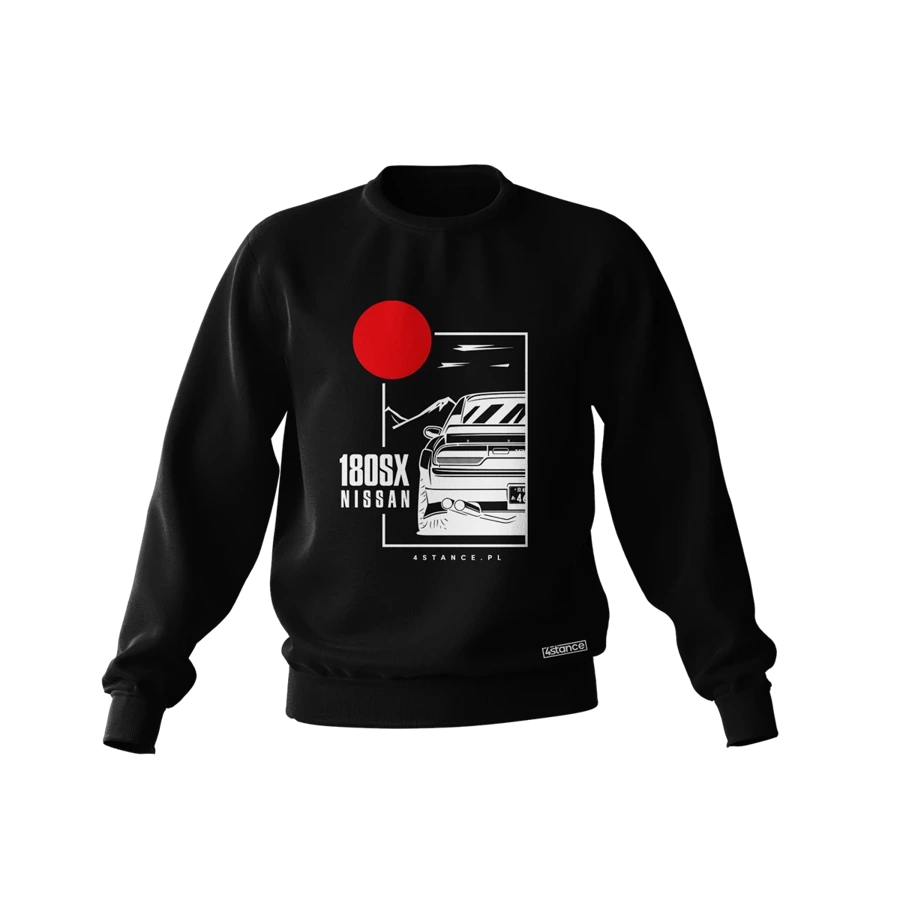 Schwarzes NISSAN 180SX JDM Sweatshirt