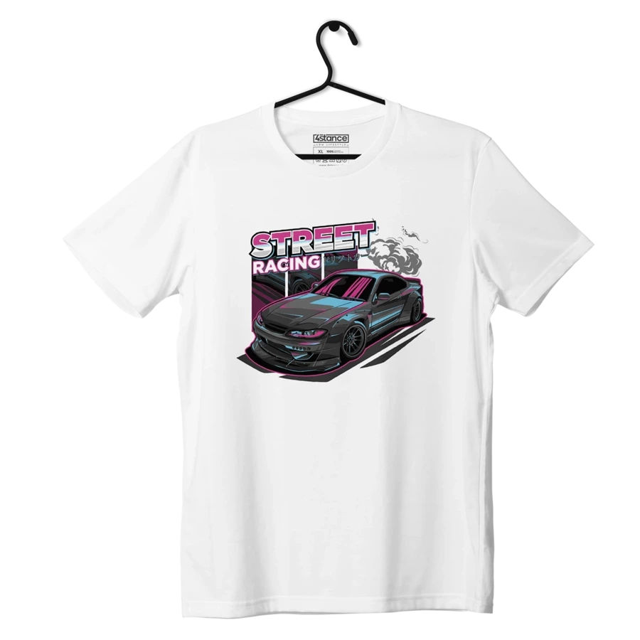 Schwarzes NISSAN S15 STREET RAICING T-shirt