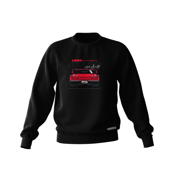 Schwarzes NISSAN Skyline R34 LWBK Sweatshirt