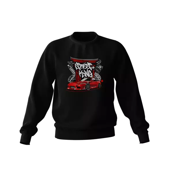 Schwarzes Nissan 180SX Street King Sweatshirt