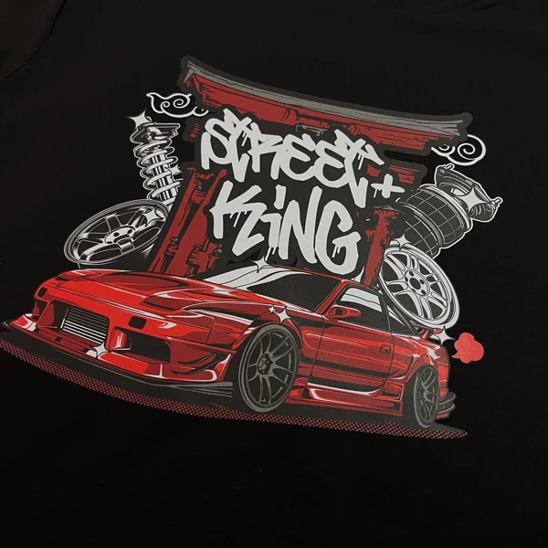 Schwarzes Nissan 180SX Street King Sweatshirt