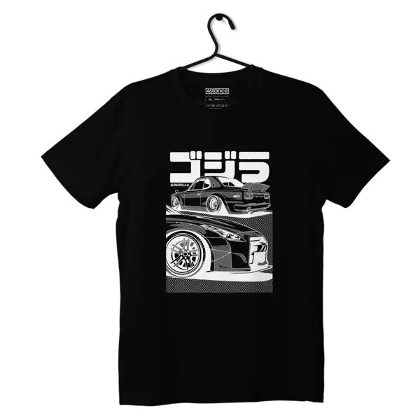 Schwarzes Nissan Skyline GT-R GOJIRA T-shirt