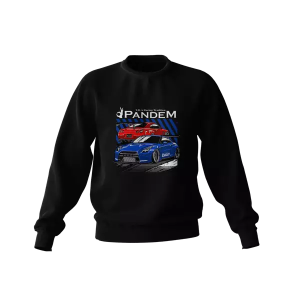 Schwarzes Nissan Skyline R35 Pandem Sweatshirt