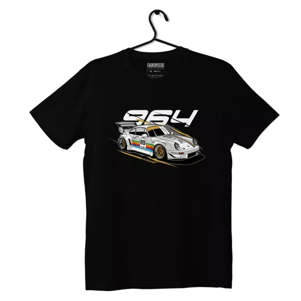 Schwarzes Porsche 964-T-Shirt