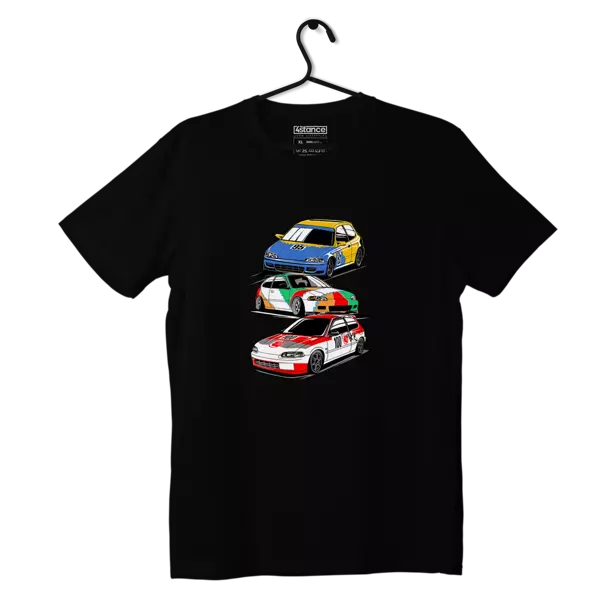 Schwarzes T-Shirt Honda Civic EG6 Legend