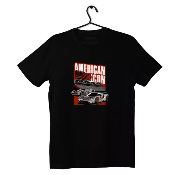 Schwarzes T-shirt FORD GT40 Amerikanische Ikone