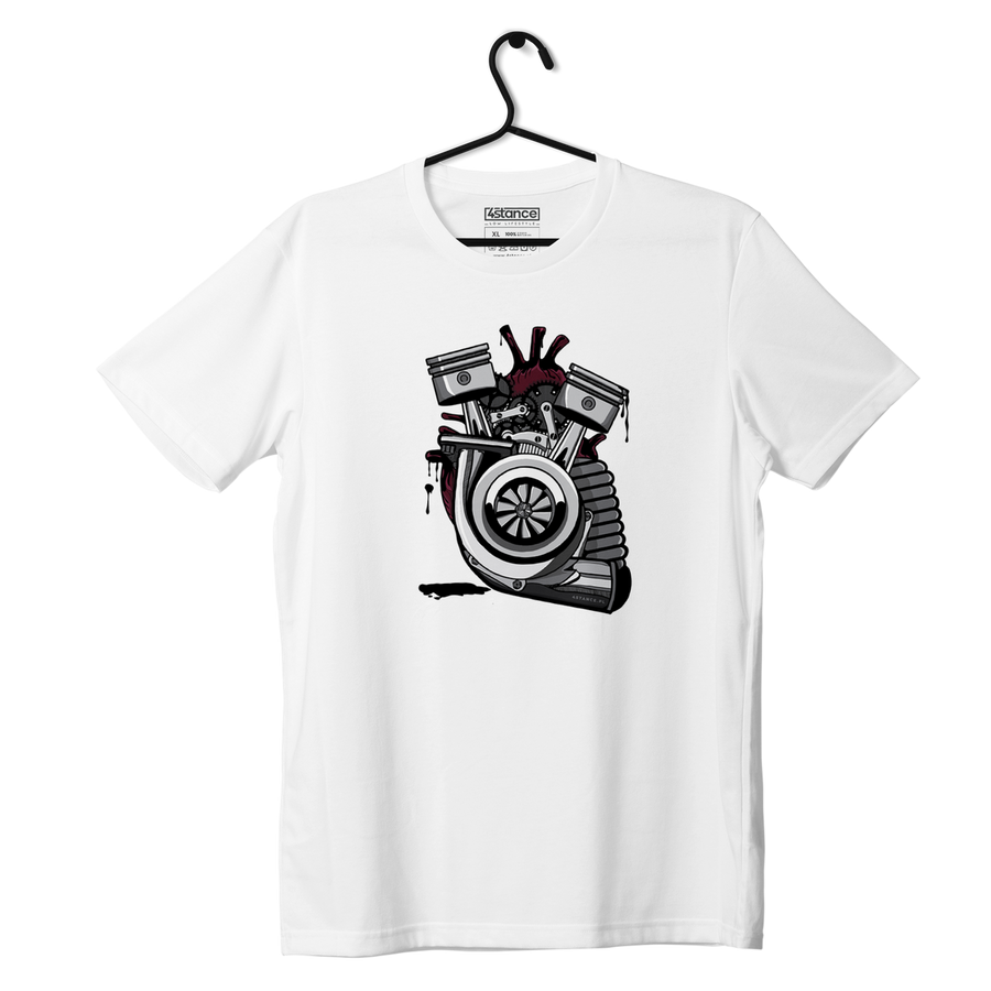 Schwarzes T-shirt HEART TURBO