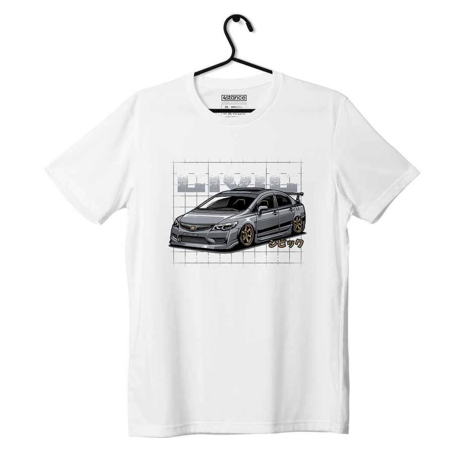 Schwarzes T-shirt HONDA CIVIC FD