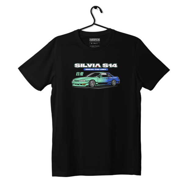 Schwarzes T-shirt NISSAN SILVIA S14 FALKEN