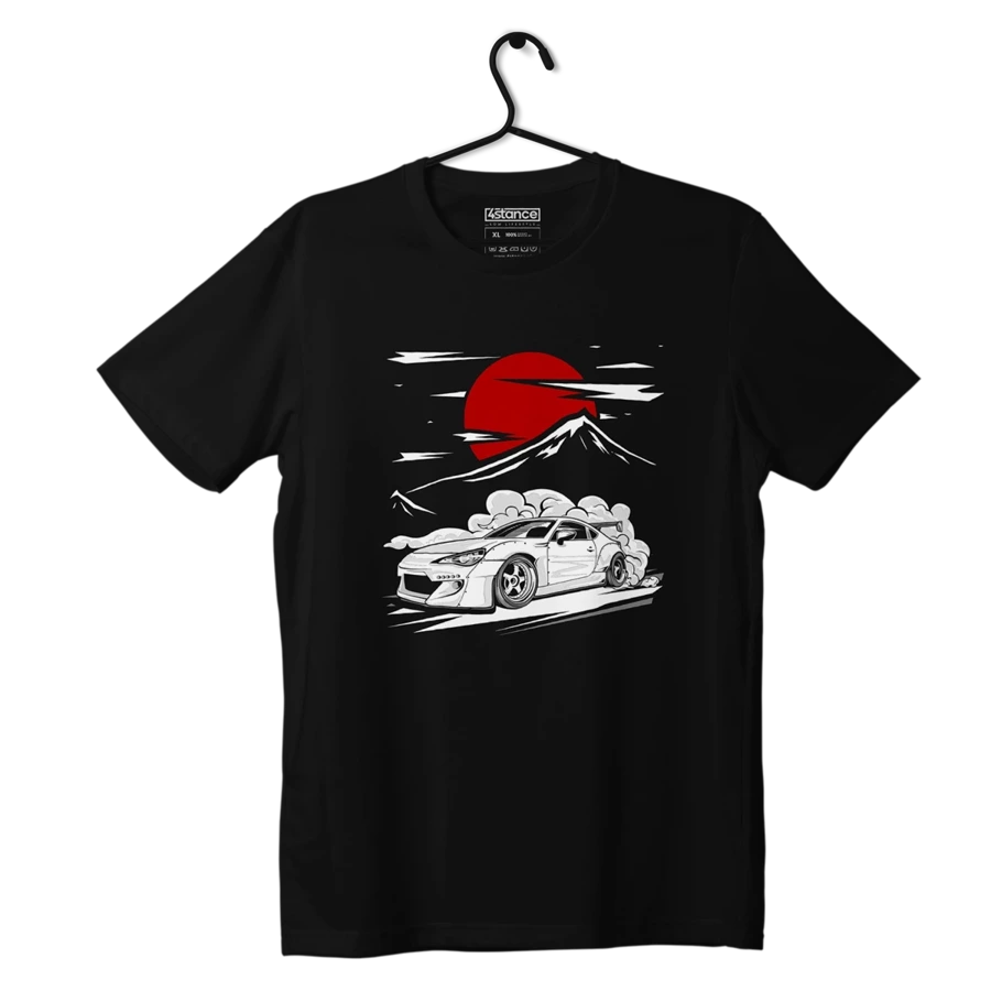 Schwarzes TOYOTA GT86 Downhill-T-Shirt