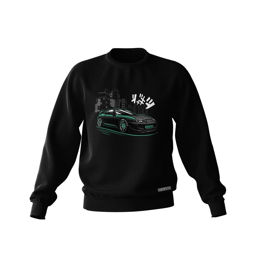 Schwarzes TOYOTA SUPRA MK4 NIGHT CITY Sweatshirt