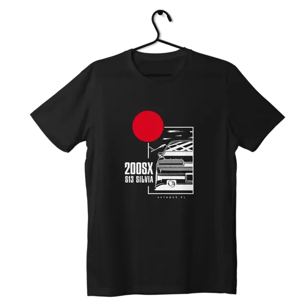 T-Shirt Nissan 200SX S13 JDM schwarz