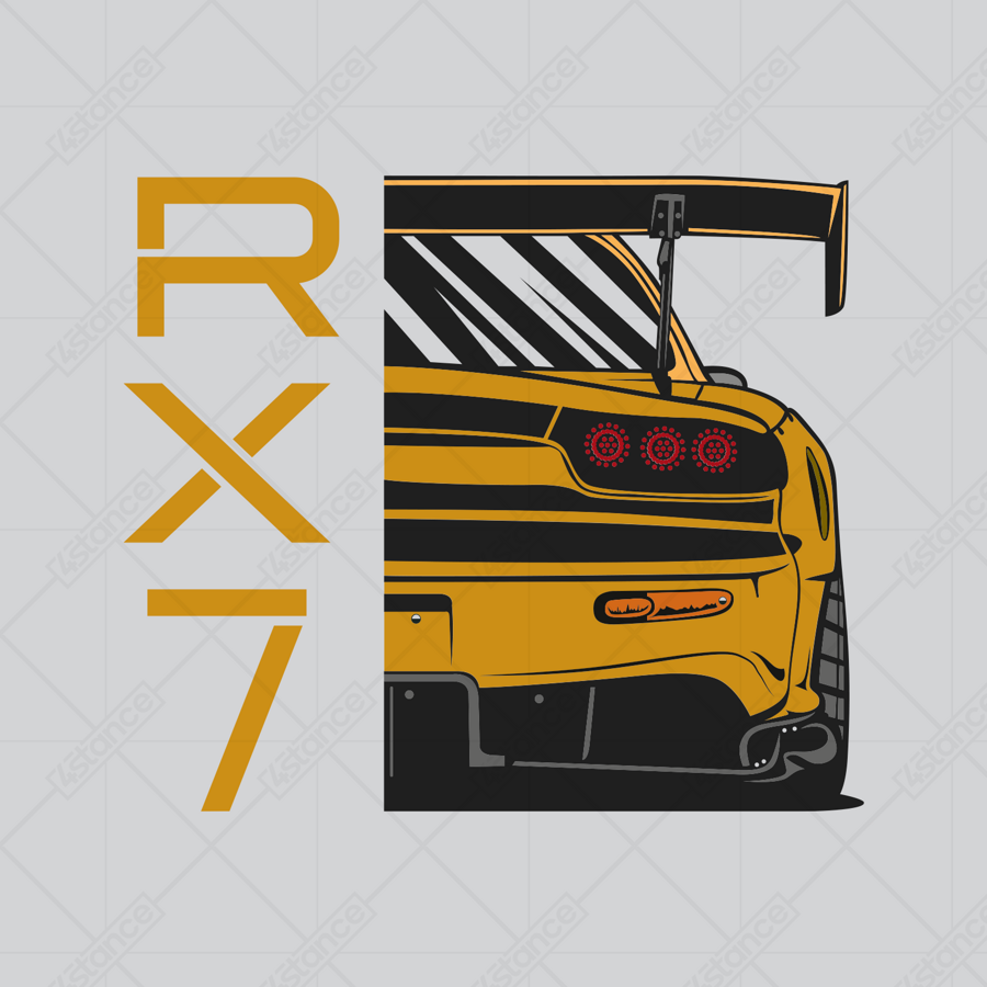 Tasse für einen Mazda RX-7 Yellow JDM Fan