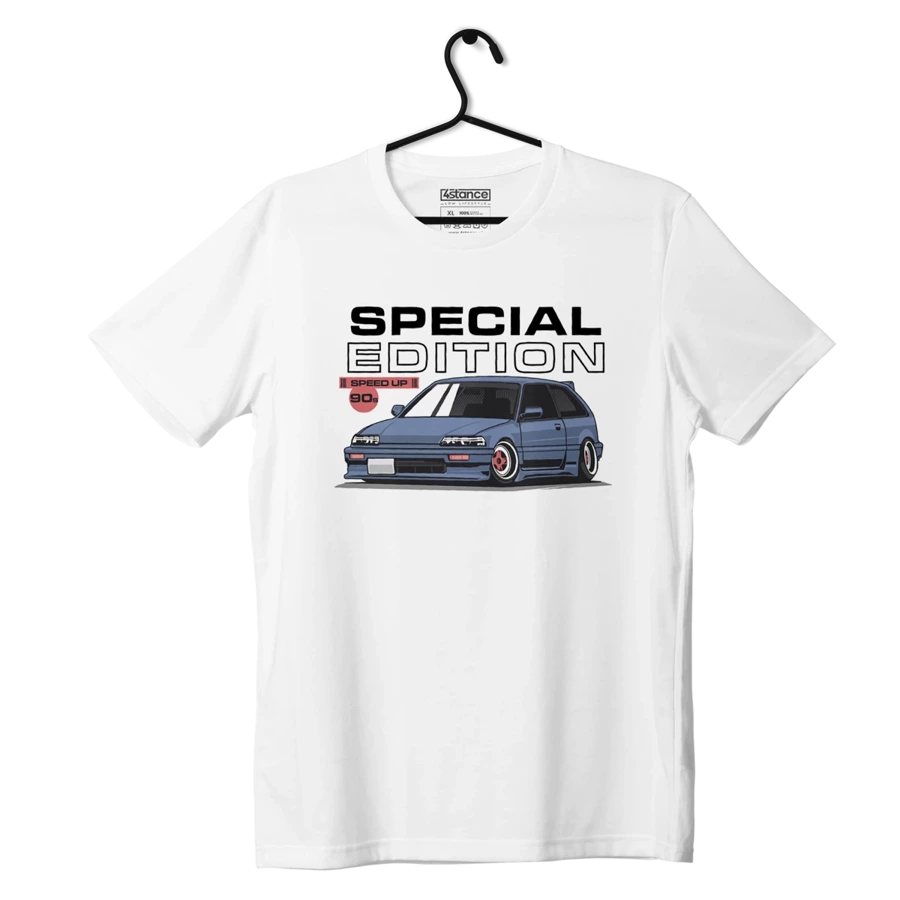 Weißes T-Shirt HONDA CIVIC IV SPECIAL 90er Jahre