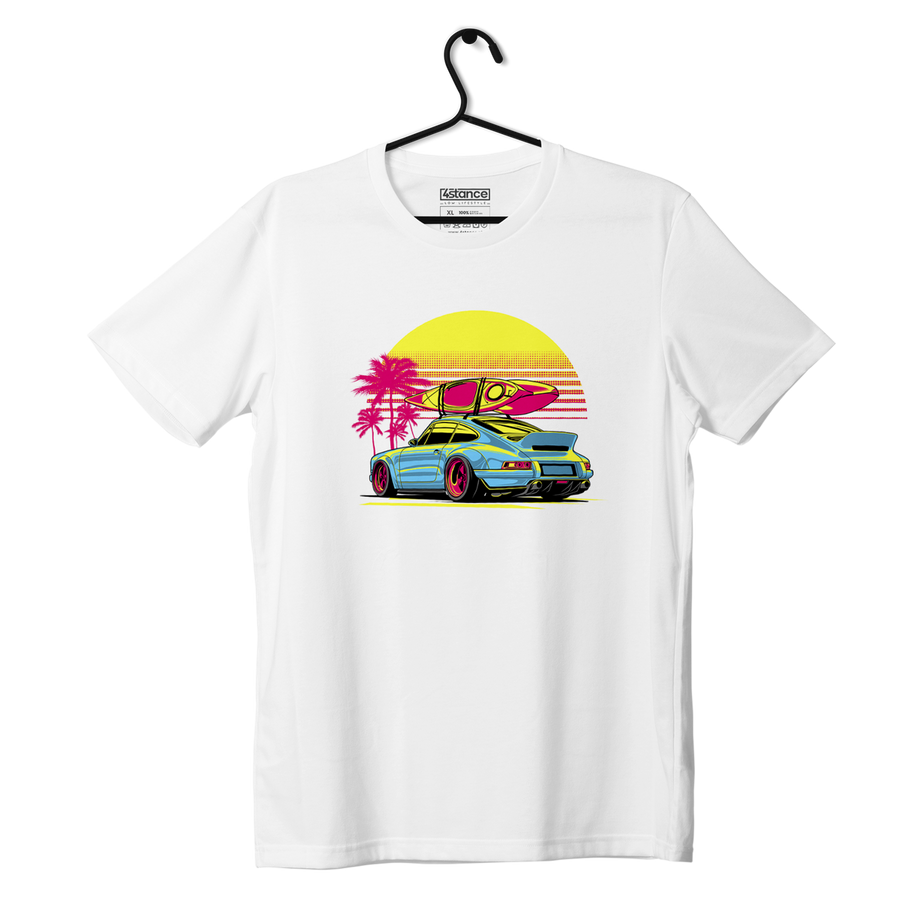 Weißes T-Shirt Porsche 911 Singer