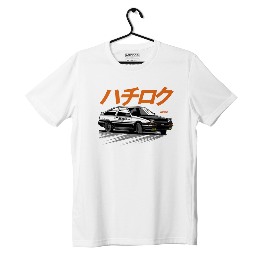 Weißes T-Shirt Toyota AE86 TRUENO FINAL