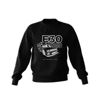 BMW E30 Sweatshirt geht seitwärts schwarz