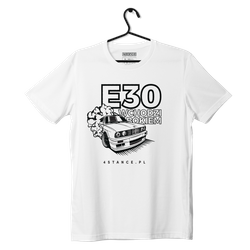 BMW E30 T-Shirt Seitlich einsteigen schwarz