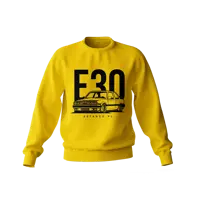 BMW E30 klassisches gelbes Sweatshirt