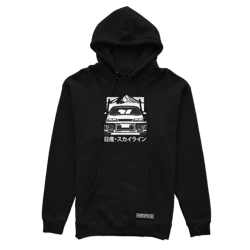 Schwarzer Kapuzenpullover NISSAN R33 JAPAN  