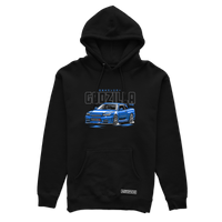 Schwarzer Kapuzenpullover NISSAN R34 GODZILLA