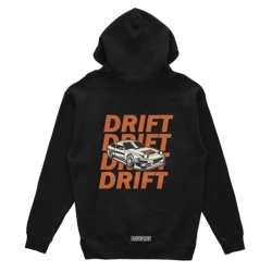 Schwarzer Kapuzenpullover NISSAN S13 DRIFT