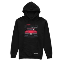 Schwarzer Kapuzenpullover NISSAN Skyline R34 LWBK