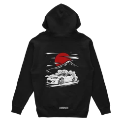 Schwarzer TOYOTA GT86 Downhill Kapuzenpullover