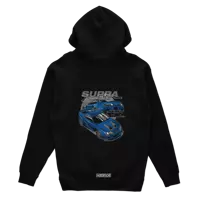 Schwarzer Toyota Supra mk4 Blauer Hoodie