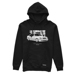 Schwarzes Kapuzen-Sweatshirt Mercedes-Benz W210 Limousine.