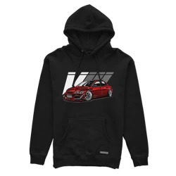 Schwarzes Kapuzensweatshirt Mitsubishi Lancer EVO VIII