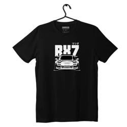 Schwarzes MAZDA RX-7 BW-T-Shirt