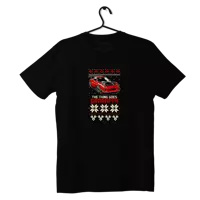 Schwarzes Mazda RX7 Ugly Christmas Sweater T-Shirt 