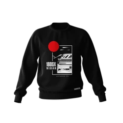 Schwarzes NISSAN 180SX JDM Sweatshirt