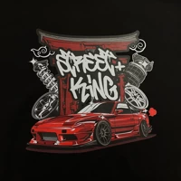 Schwarzes Nissan 180SX Street King Sweatshirt