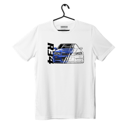 Schwarzes Nissan Skyline GT-R R34 JDM-T-Shirt