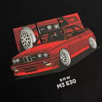 Schwarzes T-Shirt BMW E30 M3 Coupé