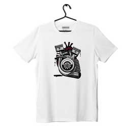 Schwarzes T-shirt HEART TURBO