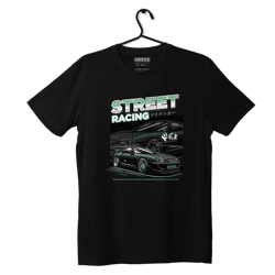 Schwarzes TOYOTA SUPRA MK4 STREET RACING T-shirt