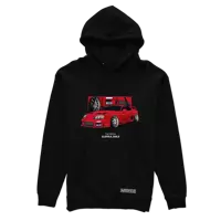 Sweatshirt mit Ihrem Auto, schwarz mit Kapuze