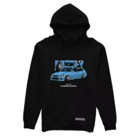 Sweatshirt mit Ihrem Auto, schwarz mit Kapuze