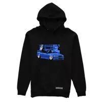 Sweatshirt mit Ihrem Auto, schwarz mit Kapuze