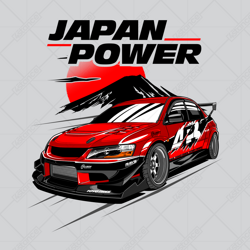 Tasse für einen Mitsubishi Lancer EVO IX JDM Japan Power Fan