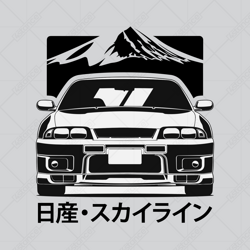 Tasse für einen Nissan Skyline GT-R R33 BW JDM Fan