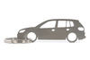 VW Tiguan MK1 stainless steel key ring