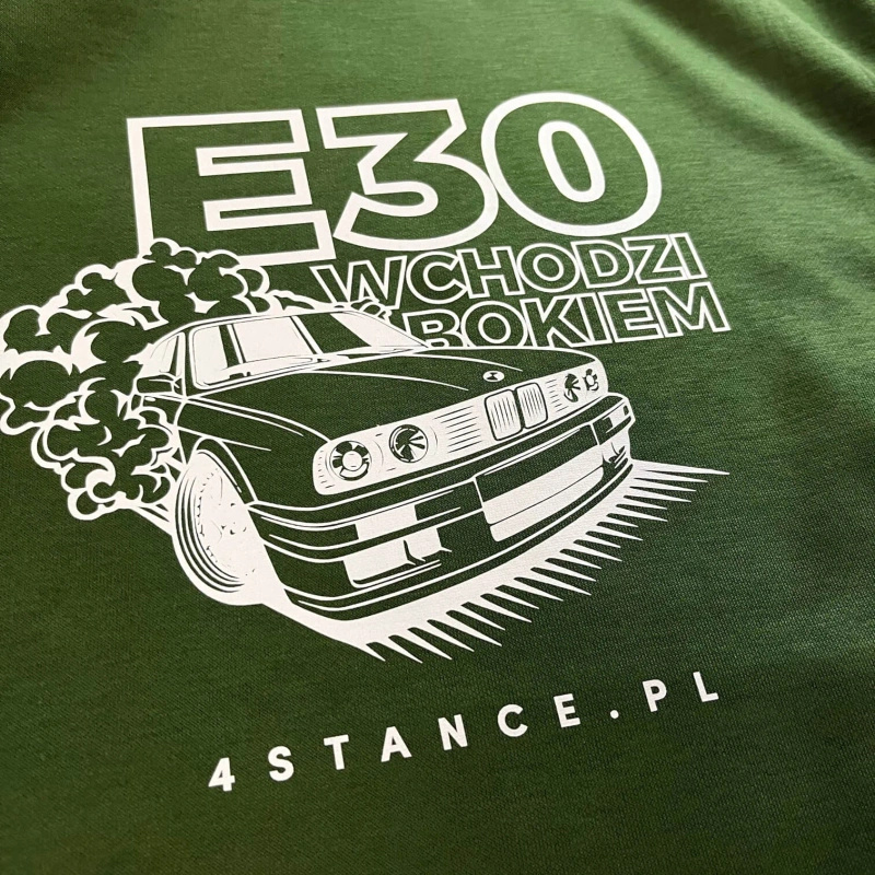 BMW E30 Sweatshirt Enters sideways green