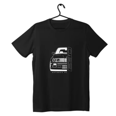 T-shirt koszulka przód BMW E30 czarna